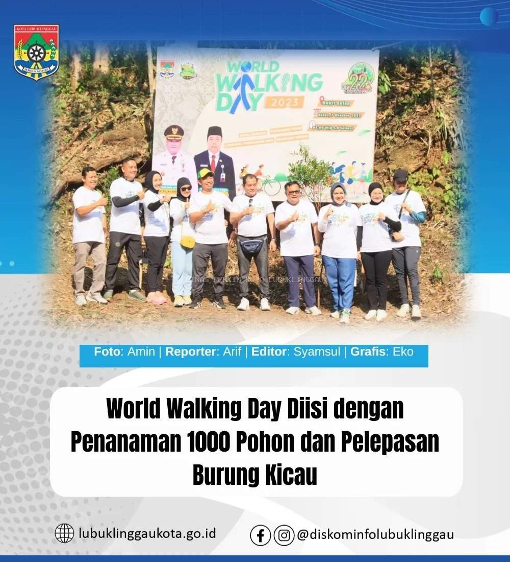 World Walking Day Diisi Dengan Penanaman 1000 Pohon Dan Pelepasan Burung Kicau